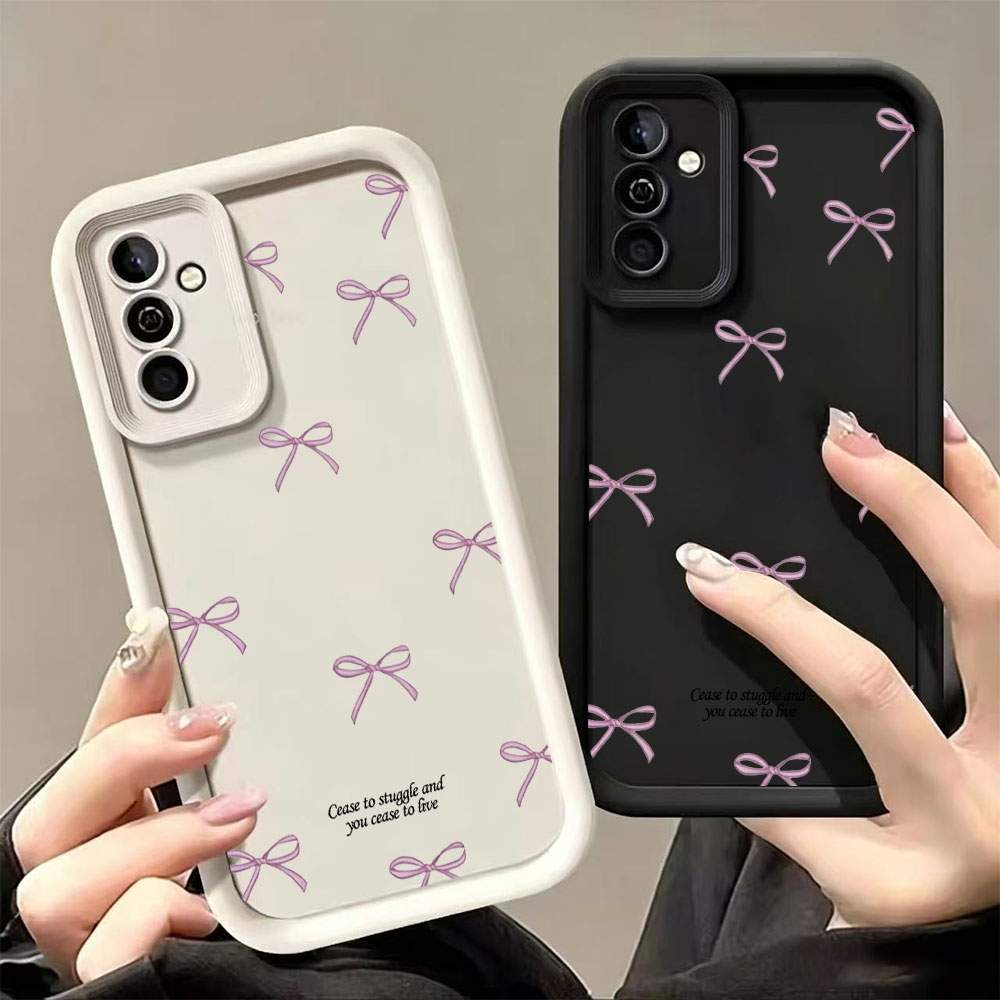 Samsung Galaxy S24 - Pink Bow Print Soft TPU Phone