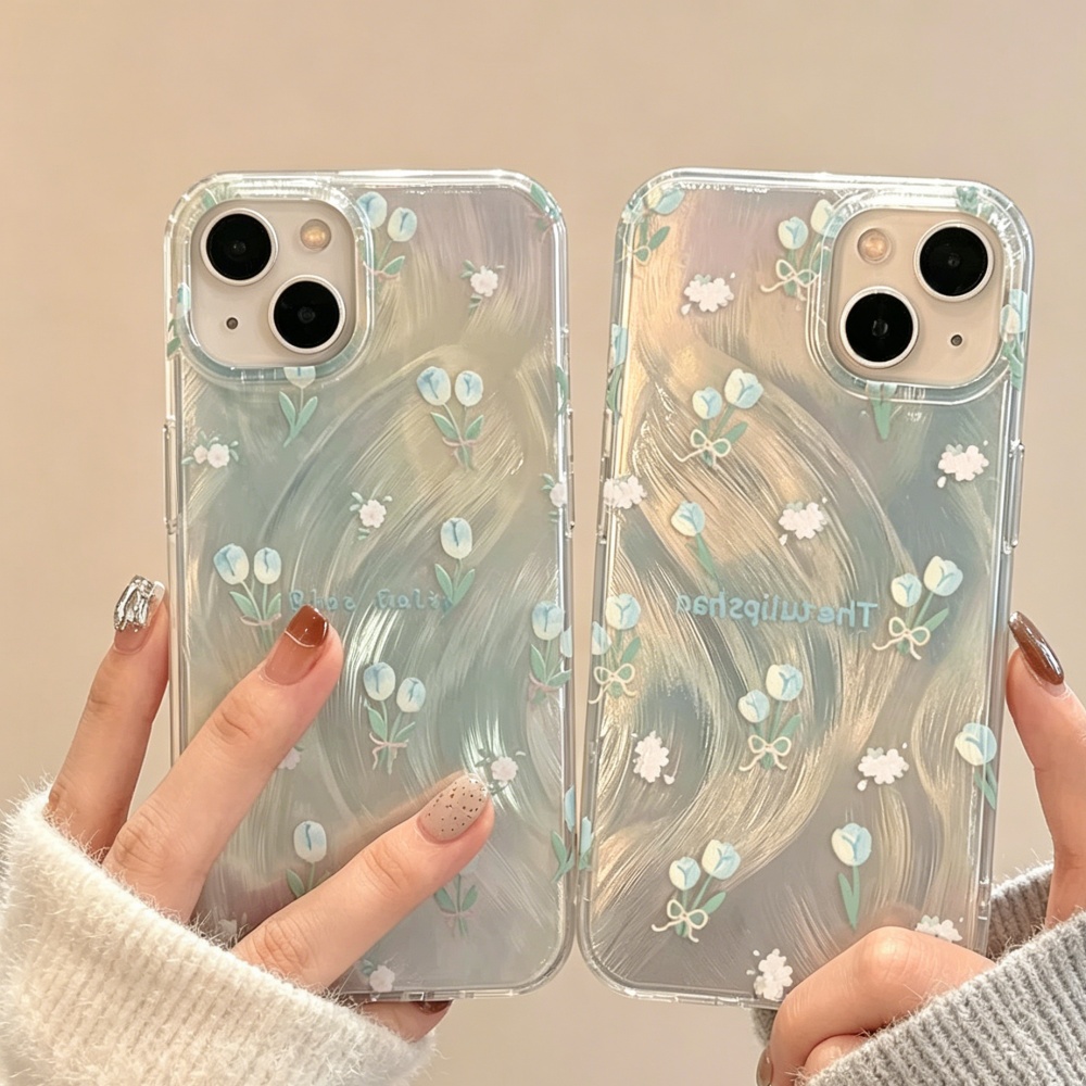 Pink Blue Small Flower Case Fo - Oppo Reno 12 review and price